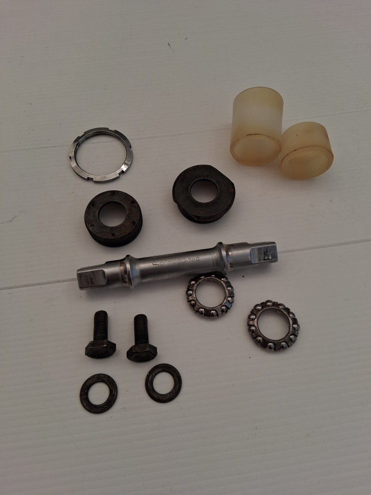 Ofmega Bottom Bracket Complete Italian Threaded Very Good Condition Campagnolo