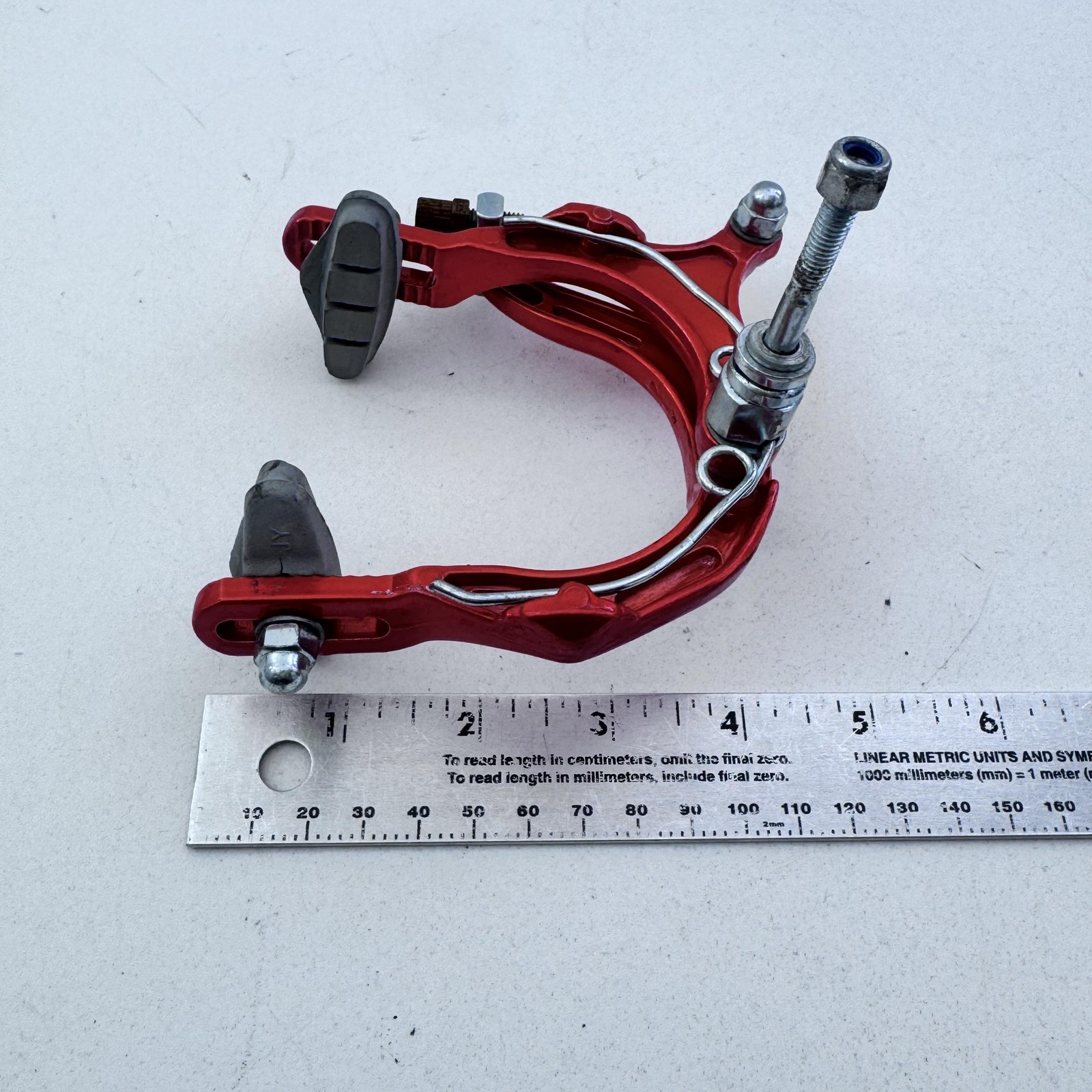 Peak Front Brake Caliper Side Pull Orange Alloy Single Pivot BMX Road A20