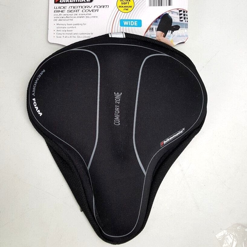 Bikemate Mountain Bike Seat Cover Memory Foam Pad 9.45 x 8.7 Soft Bicicleta