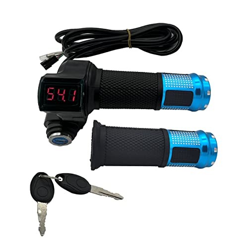 1 Pair EBike Throttle Grip, Universal Electric Bicycle Scooter Twist Blue