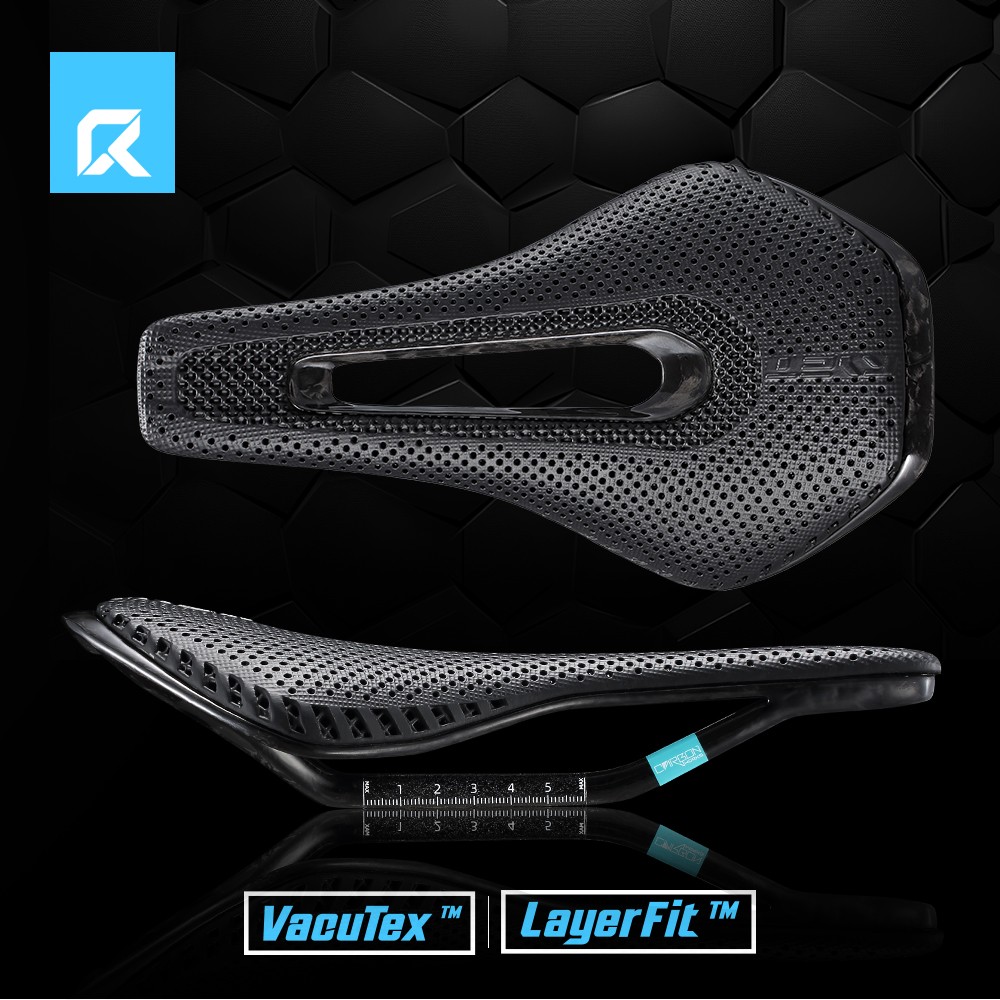 3D Printed Carbon Bike Saddle 135/145/155mm for MTB Gravel Road Bike Hollow Tech