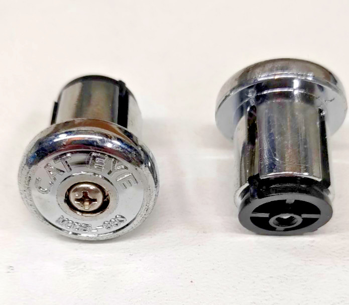Cat Eye Chromed Plastic Expansion Bar End Plugs See Description for Fit – NOS