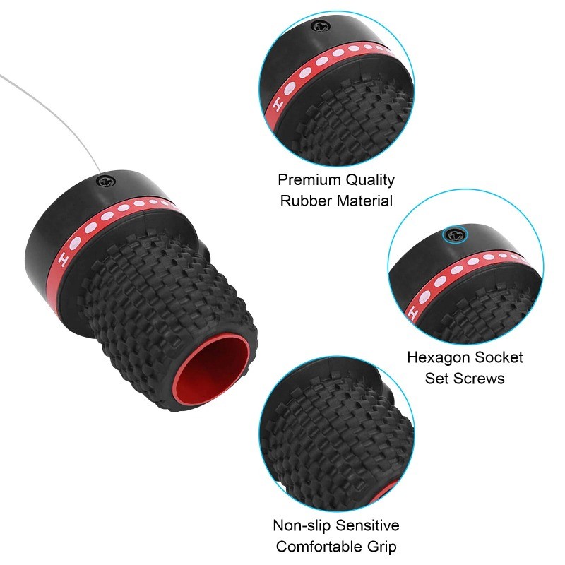 Bicycle Shift Levers Mountain Bike Handlebar Twist Grip Handle Gear Shifter Set
