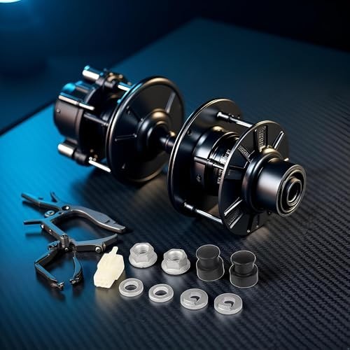 EBike Hub Motor Axle Kit, 12mm Shaft, Front Lock Nut with Washer and Cover, E…