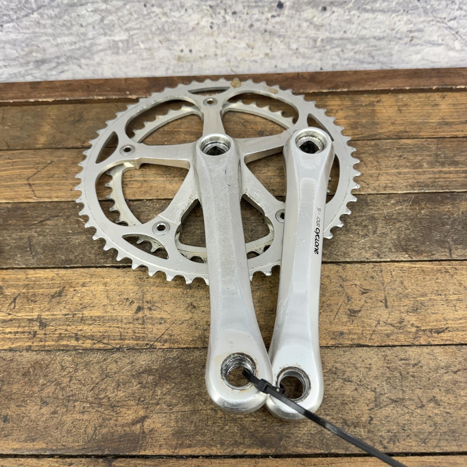 Vintage Suntour Cyclone Crank Set 144 BCD 170 Mm Double Road Bike 1980s Race
