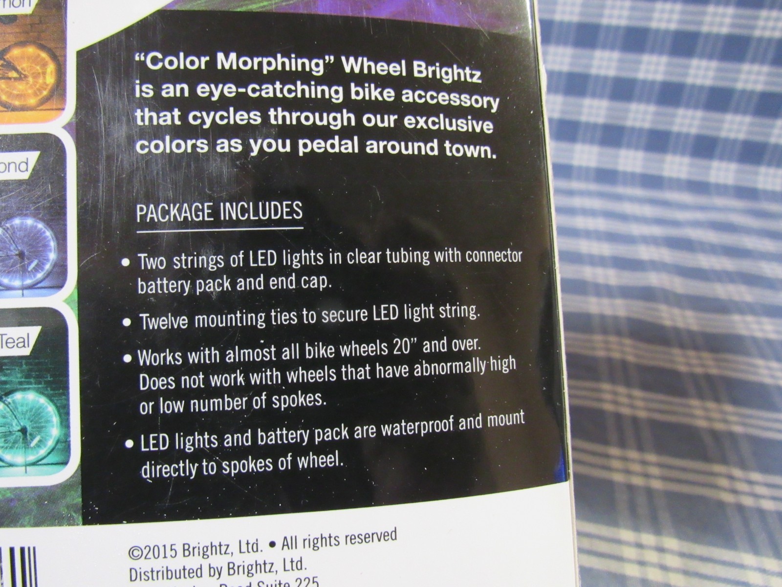 Wheel Brightz Color Morphing LED Bicycle Safety Lights (New) FAST FREE SHIPPING.