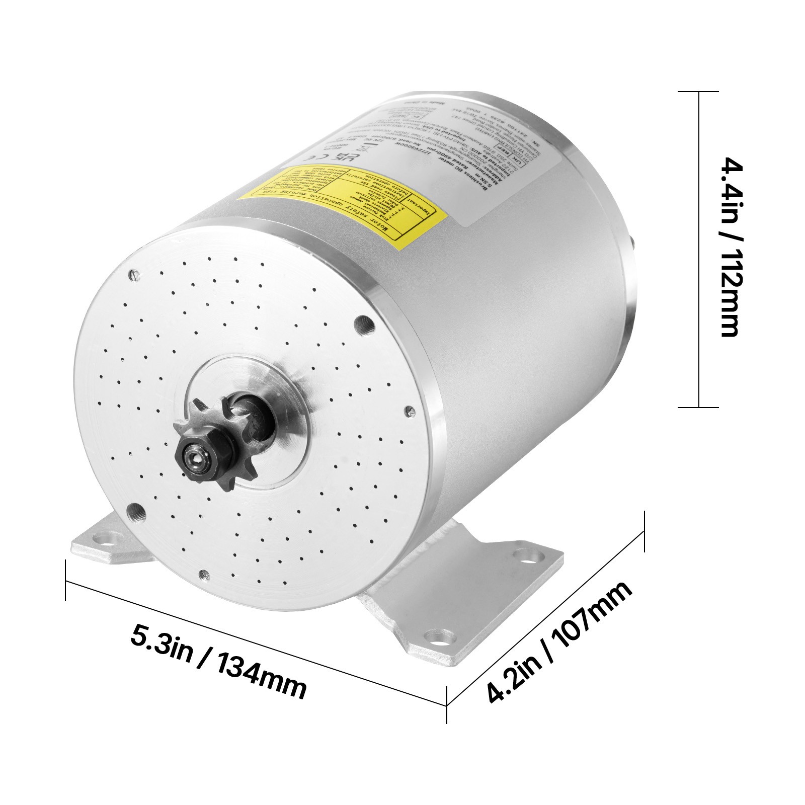 3000W Electric Brushless DC Motor Kit 72V 4900rpm Motor with Speed Controller