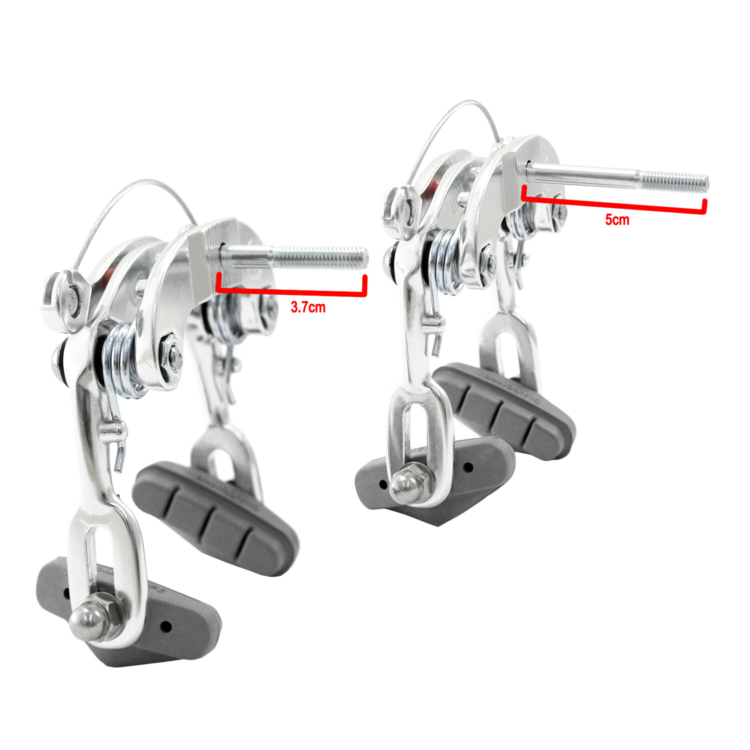 DIA-COMPE DC750 Center Pull Caliper Brake Set (Front+Rear) , Silver