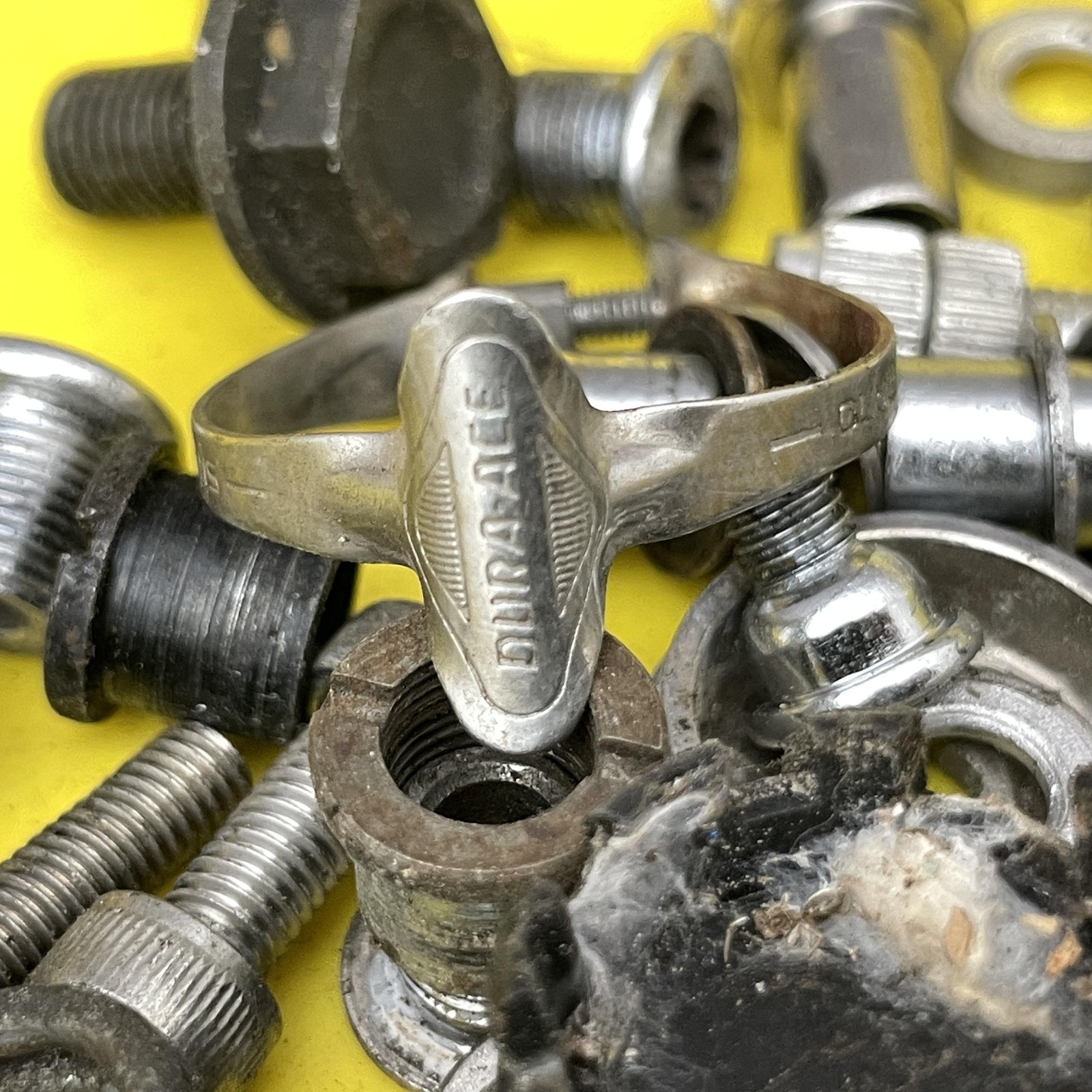 Vintage Bike Shop Junk Drawer Parts Lot Shimano Dura-Ace Mixed Bolts Screw