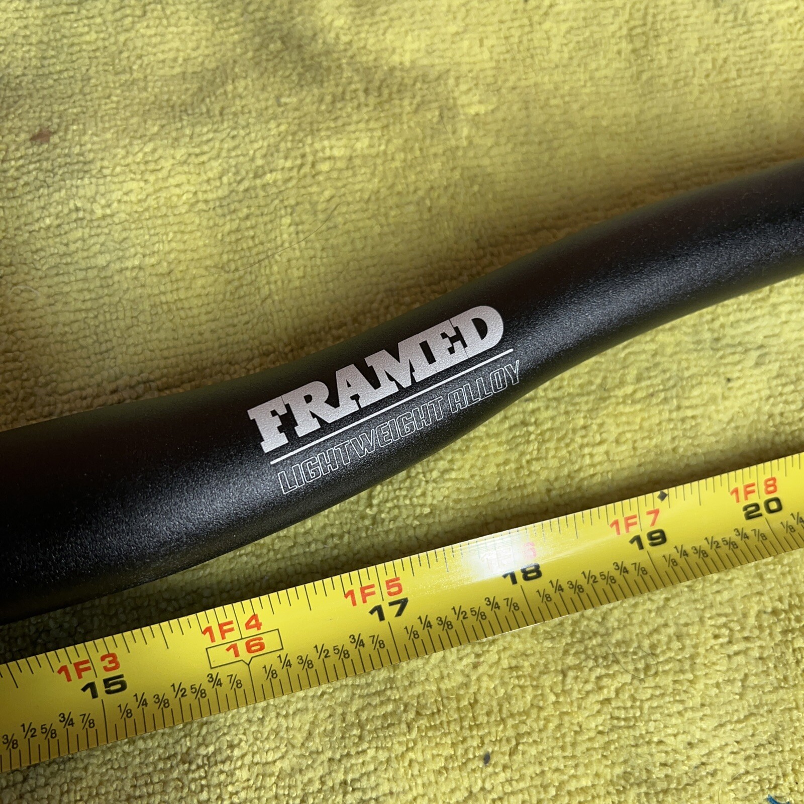 New FRAMED 9 Degree Sweep Mtn Bike Handlebars Bars 710mm Light Black 28” Wide