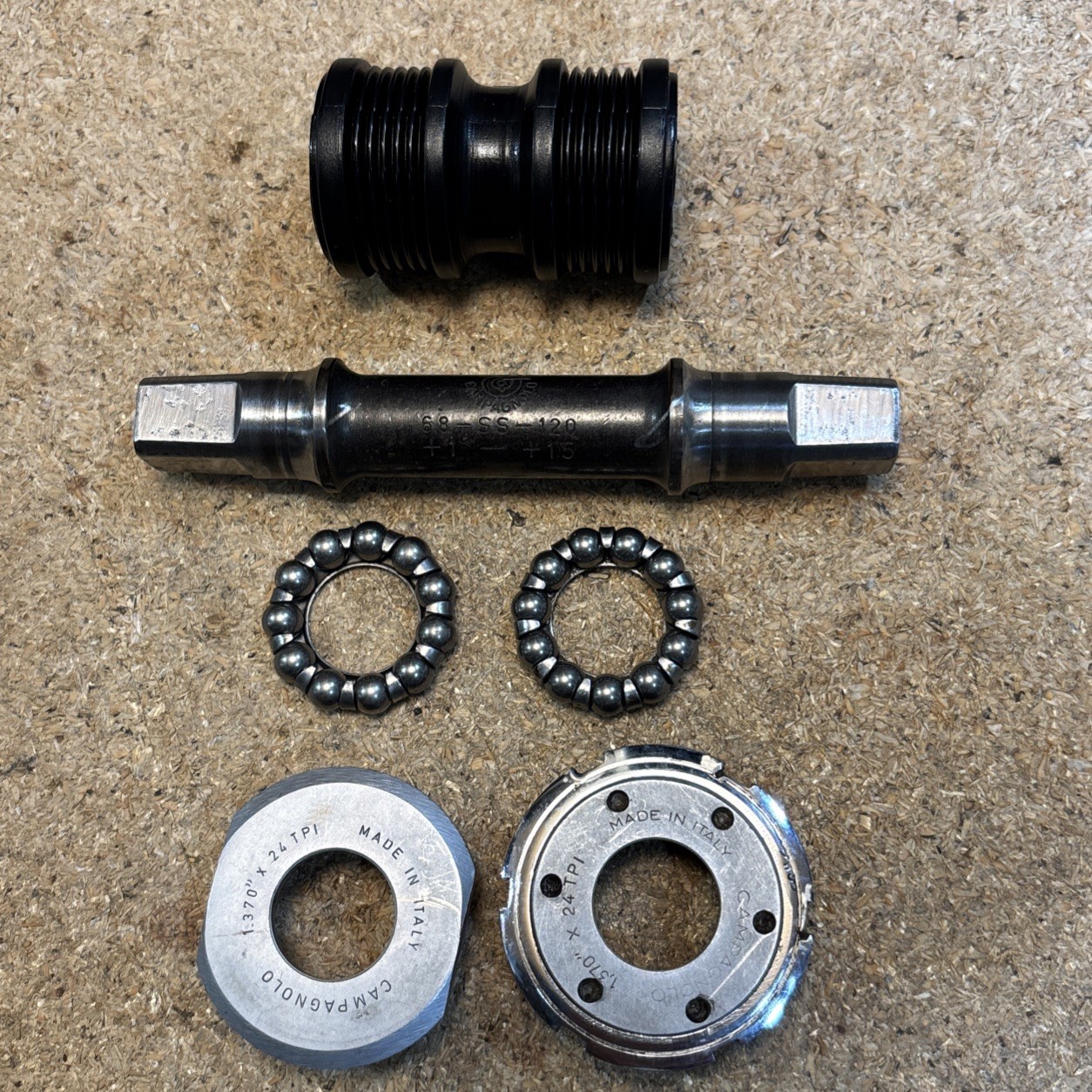 Vintage Campagnolo Record Bottom Bracket English Thread 114mm