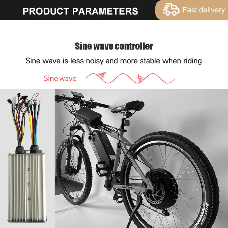E-bike 60A Sinewave Dual Mode Controller 48V 52V 60V 72V 1000W-3000W Hub Motor