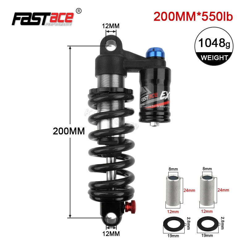 MTB Bike Downhill DH Rear Shock 190mm 200m 220mm 240mm 550 Lbs New Model Type