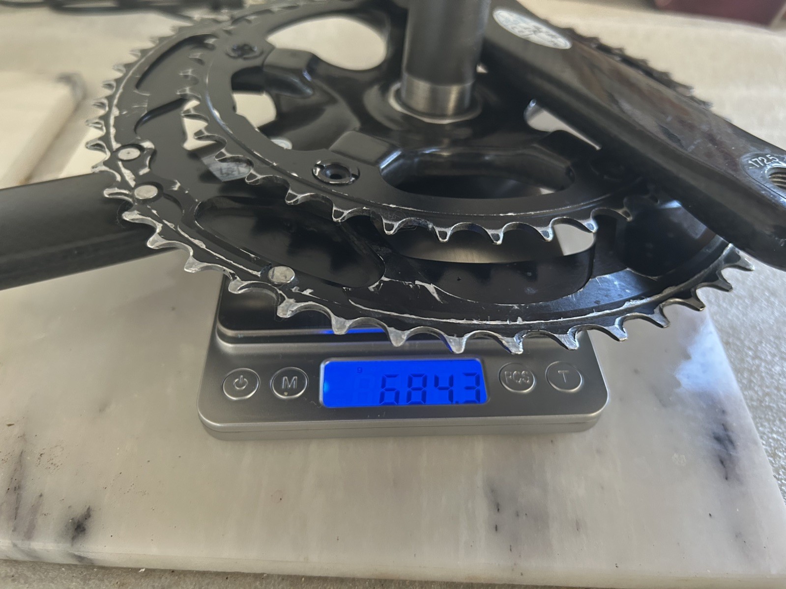 Parts only FSA K-FORCE CARBON CRANKSET DOUBLE 53-39 TOOTH 10 OR 9 SPEED 172.5MM