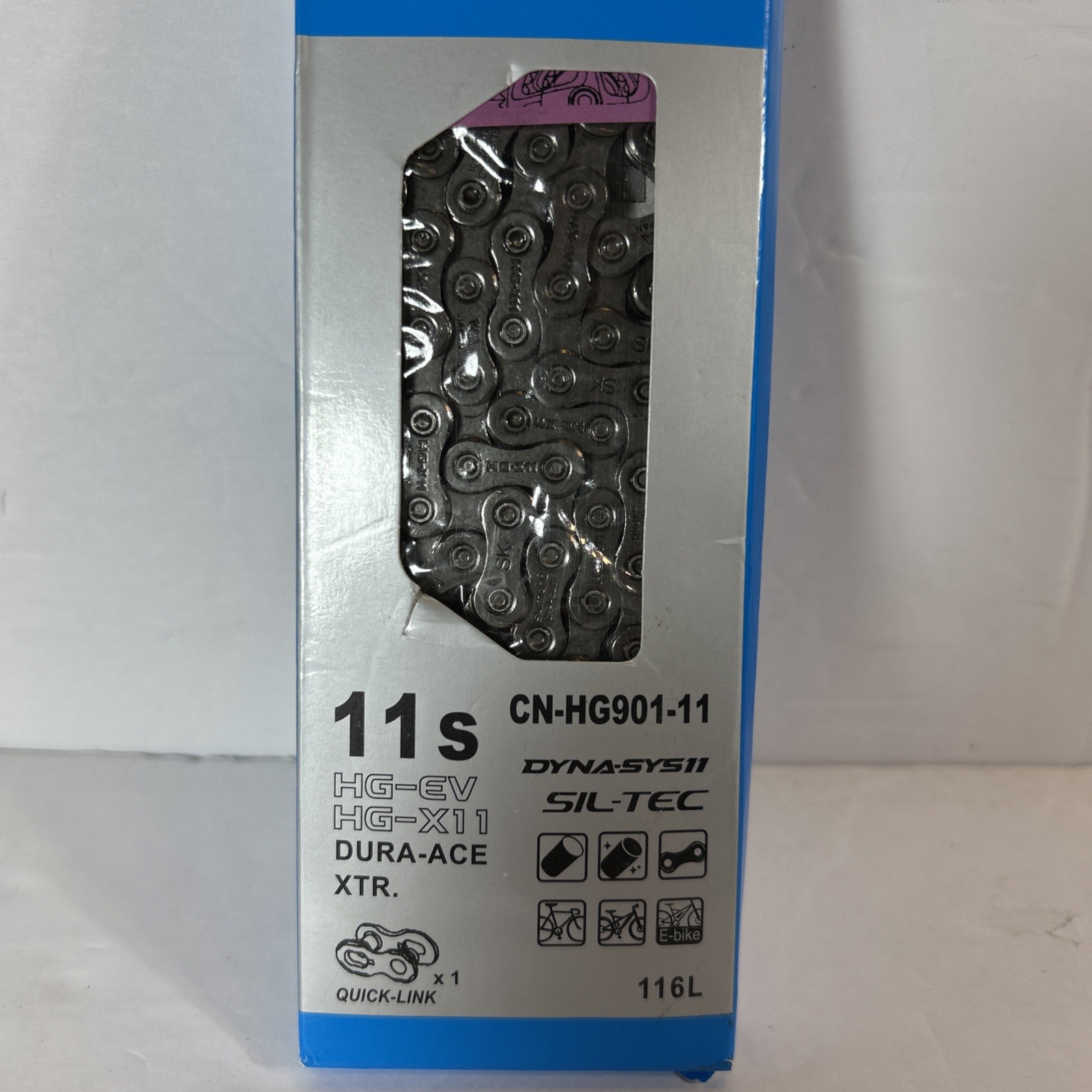 Shimano CN-HG901 11-Speed 116L Hollow-Pin Dura-Ace / XTR Bike Chain + Quick-Link