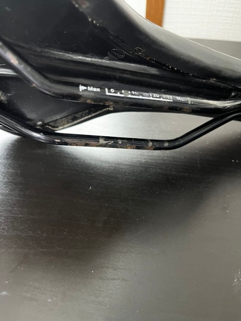 Sporty Bicycle Saddle Black Used with Punching Design and Minor Wear