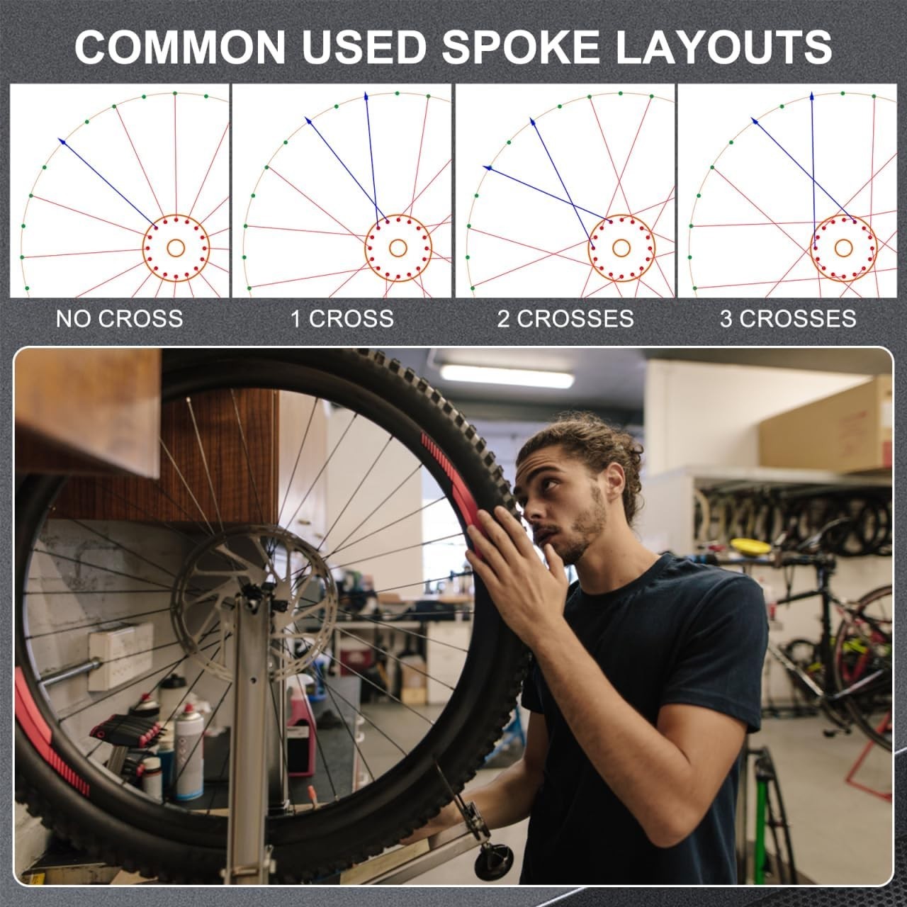 36-Piece Bicycle Spokes Set – 260mm Stainless Steel for Versatile Bikes