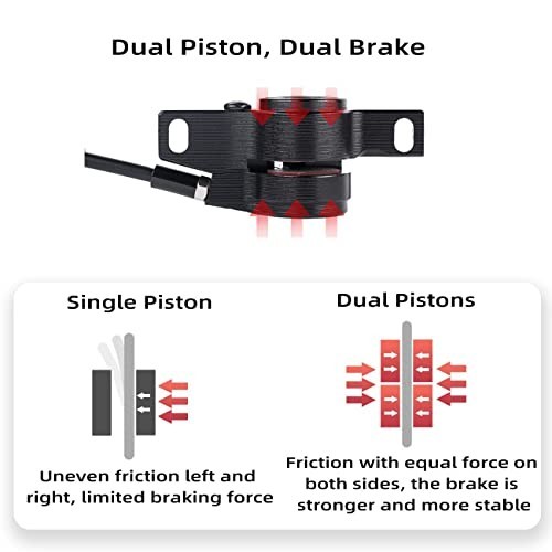 Hydraulic Disc Brake Set for Mountain Bikes – 800mm Front, 1500mm Rear, Aluminum