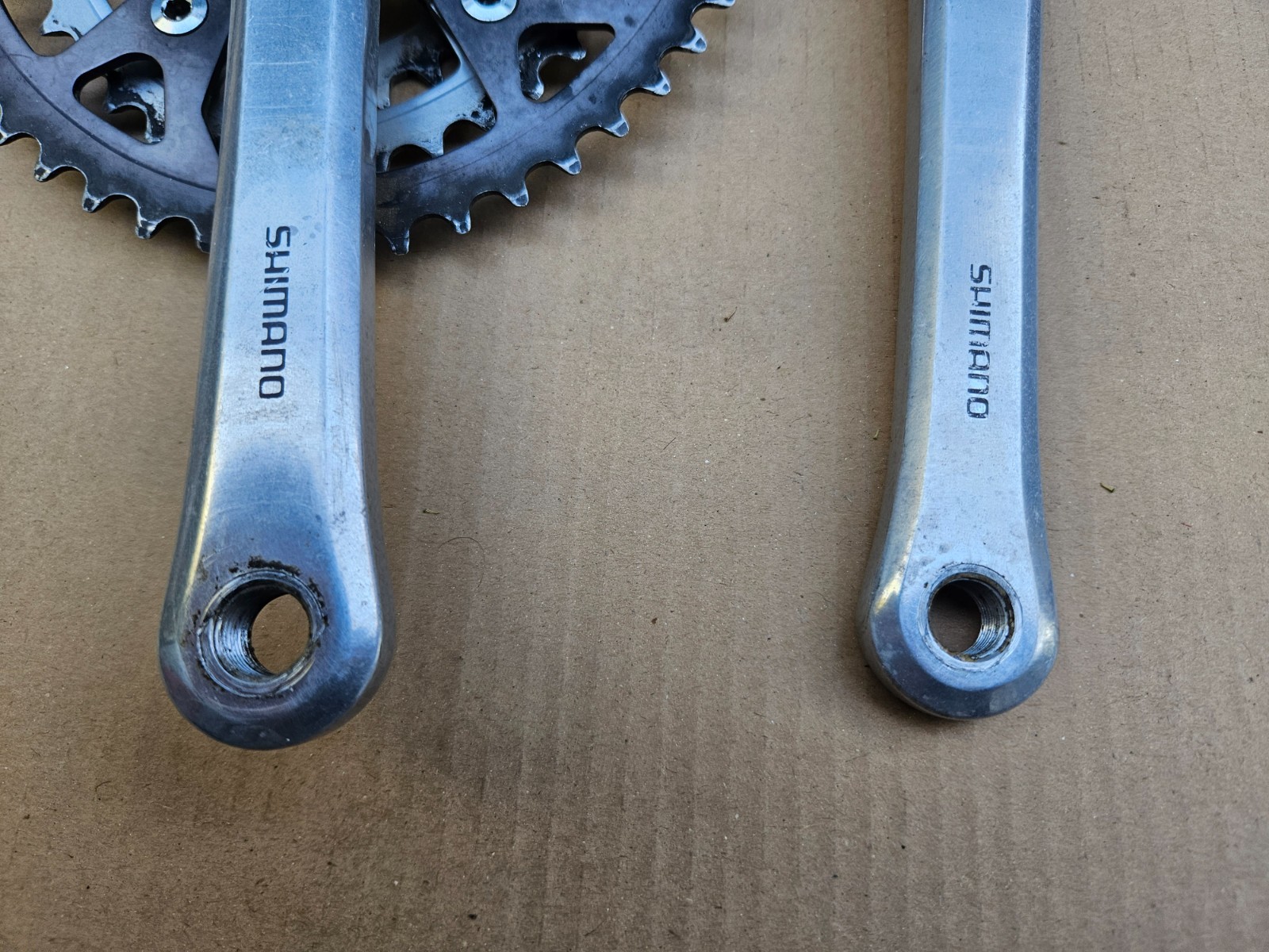 Vintage Shimano FC-B124 BioPace Triple Mountain Crankset 175mm 48/38/28 XT Japan
