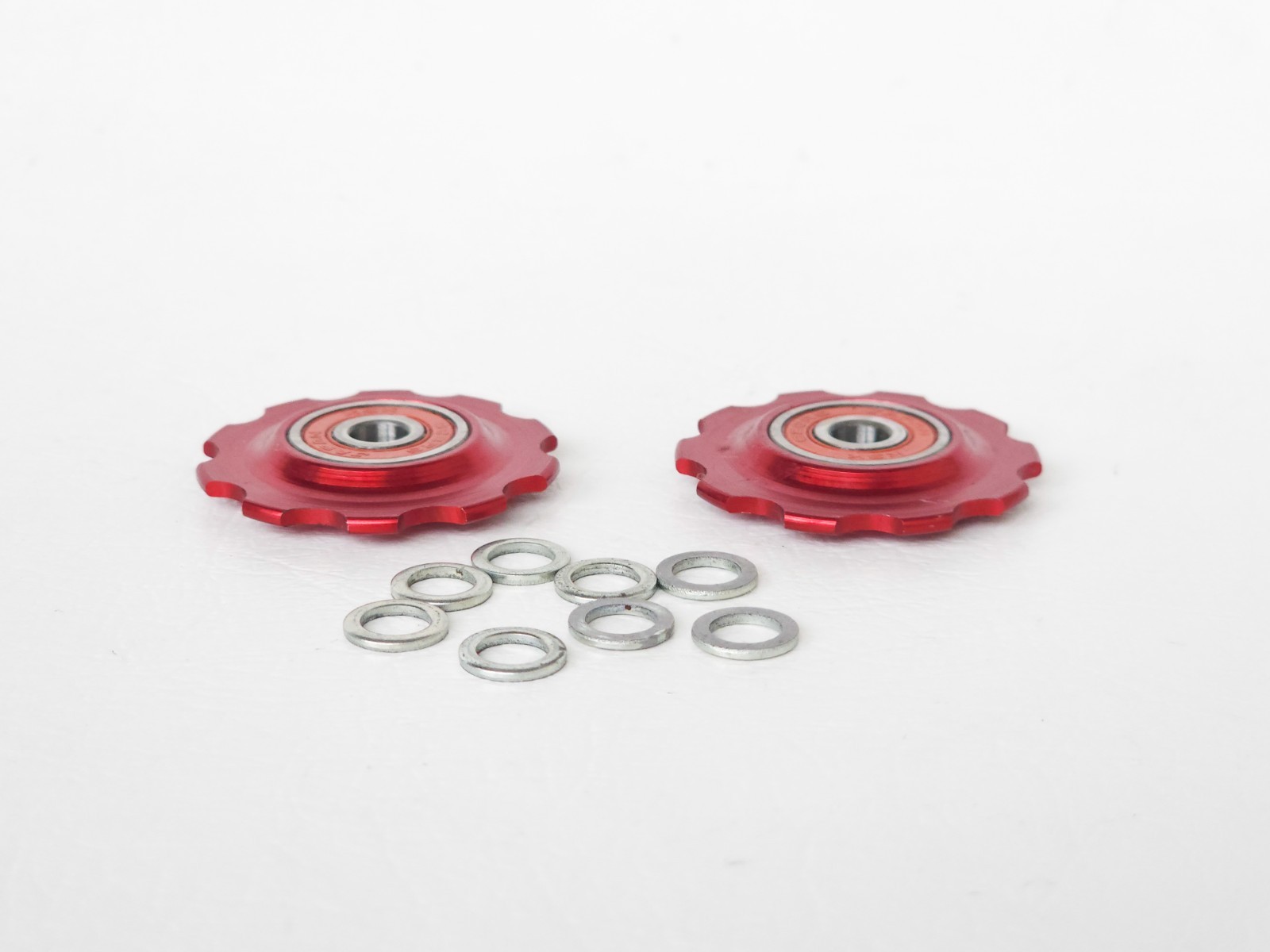 NEW Bullseye Alloy Derailleur Pulleys Red NOS Jockey Wheels Classic Vintage
