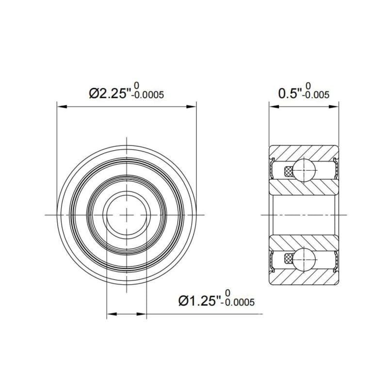 R20-2RS 10 Pcs Precision Double Rubber Sealed R20-2RS 1-1/4″ x 2-1/4″ x 1/2″