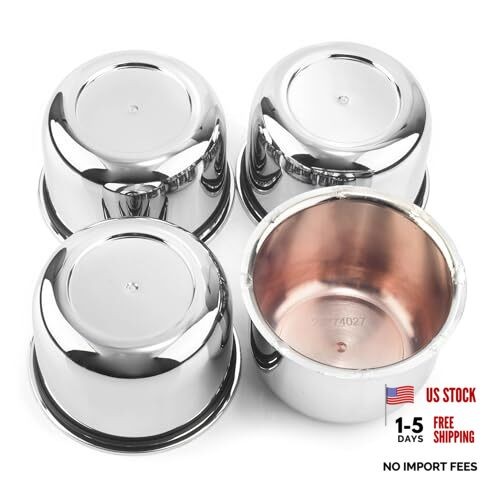 4Pcs 83MM 3.25inch Wheel Center Caps 3.25in Hub Hole, 2.32in Tall Chrome Silver