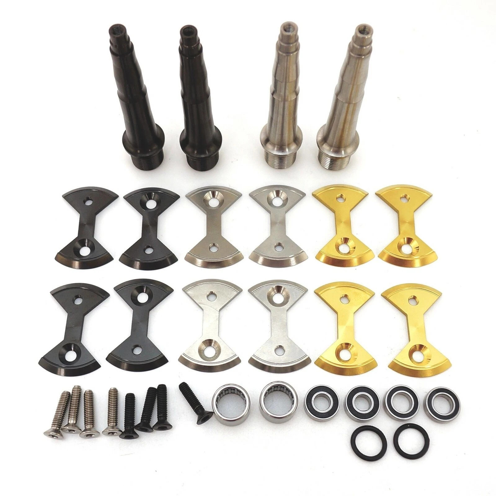 Tipsum Ti Axle/Plate/Bolts/Ceramic Bearing for SpeedPlay Pedal Light Action Zero