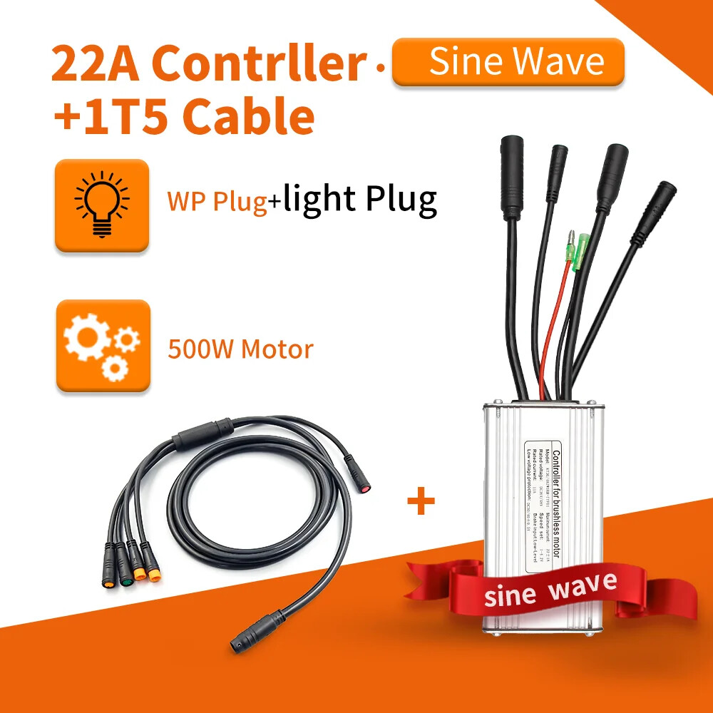 E-bike Controller 36V/48V 250W-1000W Waterproof Plug 15A/17A/22A/25A/30A Motor