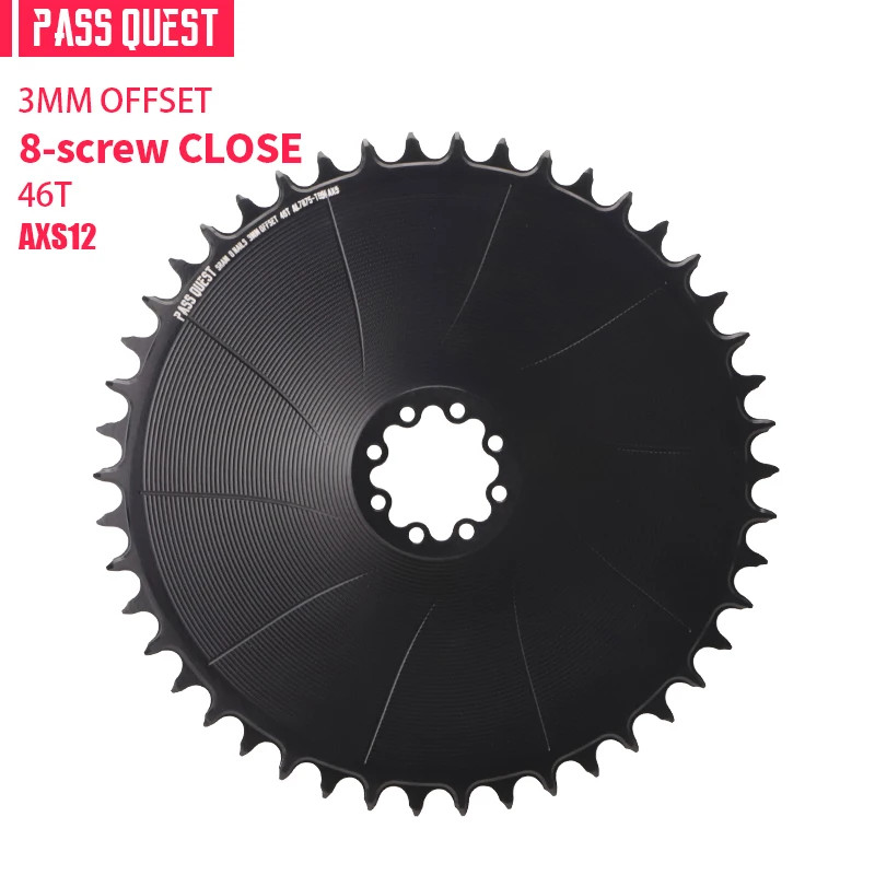 Round Narrow Wide Chainring 3mm Offest Direct Mount Crank Gravel Bike AXS 40-56T
