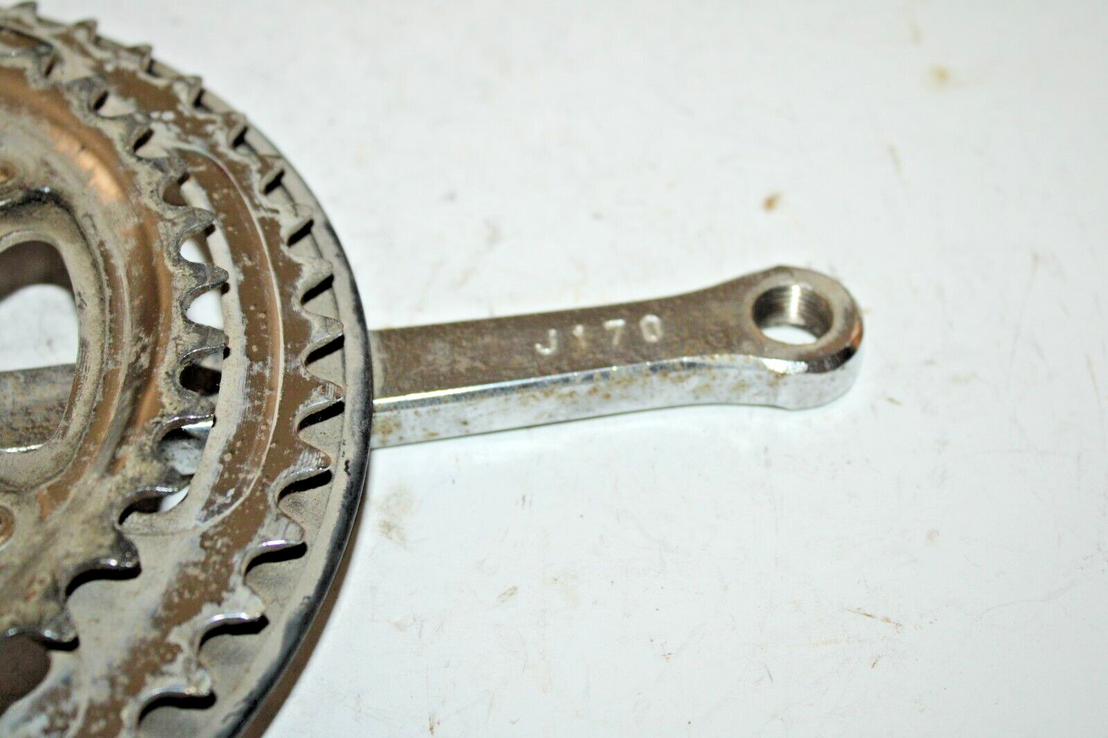 Vintatge Drive Crank Arm Silver 170mm 48/40T BCD112 Steel Touring USA Shipper