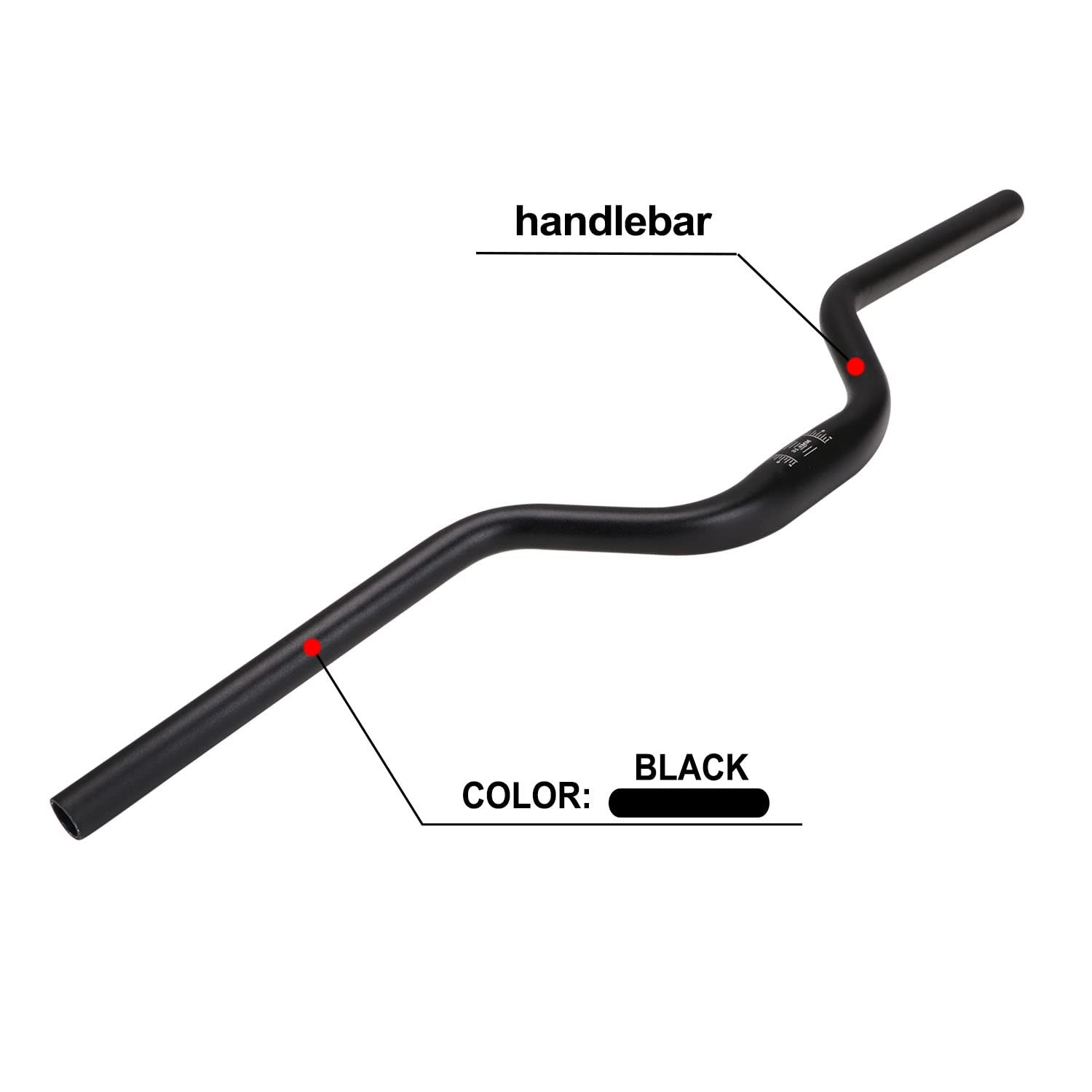 JFG RACING Surron Handlebar,7075 Aluminum 31.8MM Heightened Handlebar, Black