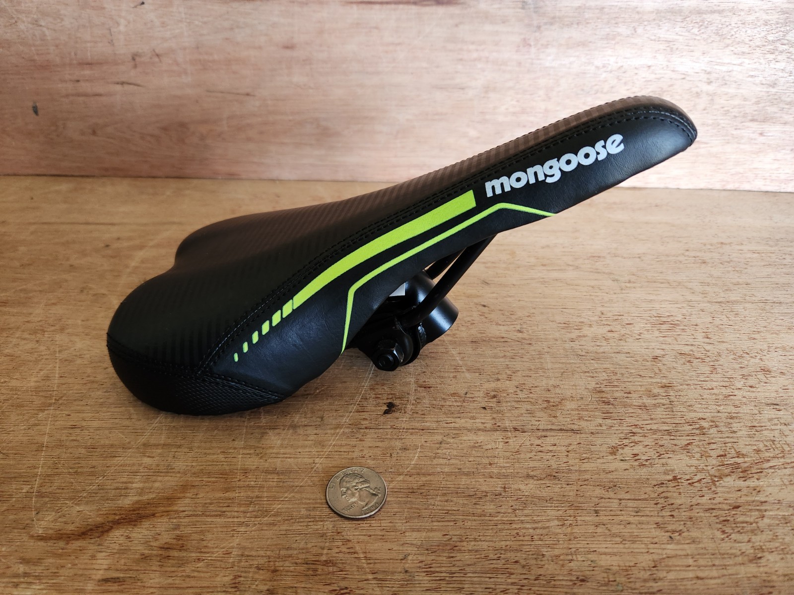 Mongoose BMX Cycling Bike Seat Bicycle Saddle Black Yellow/Green Neon Pacific