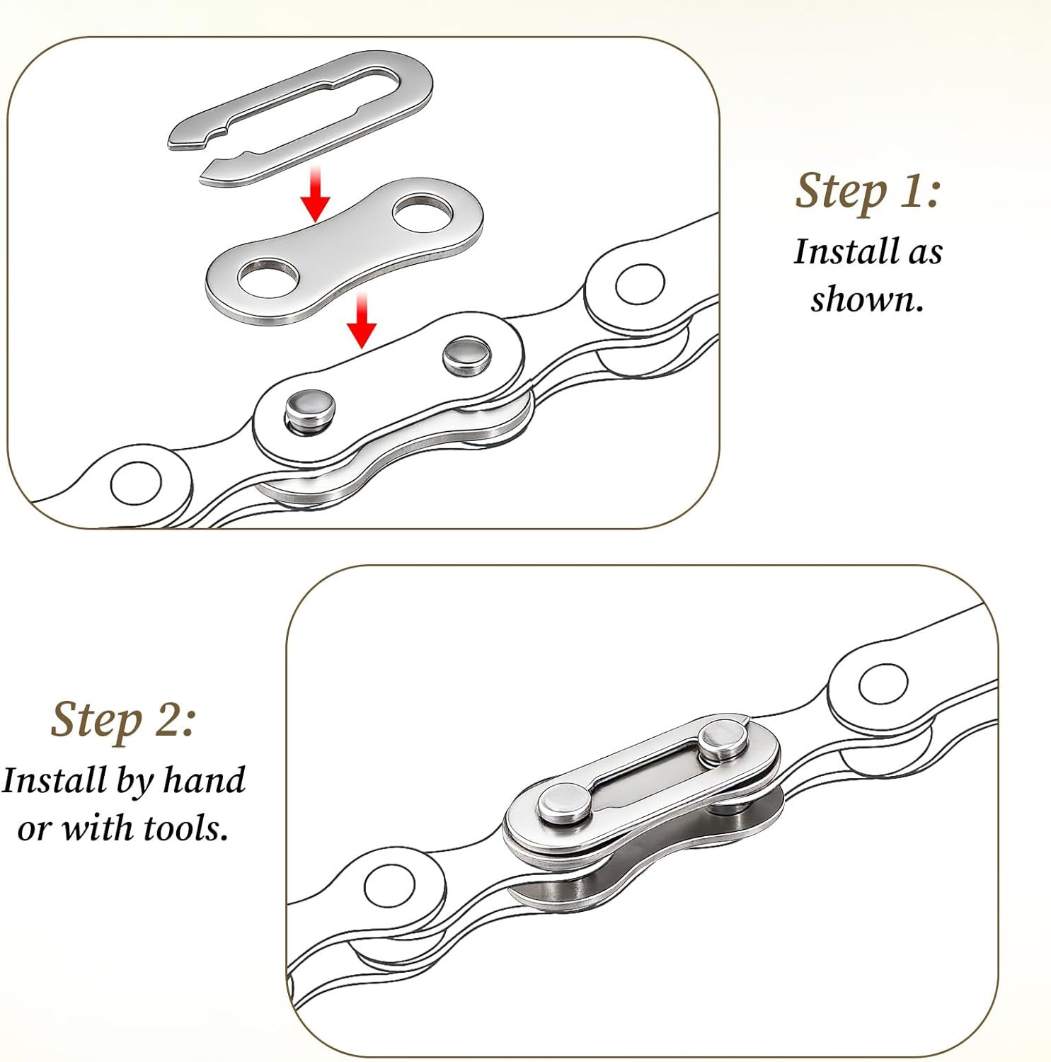 10 Pairs Bike Chain Master Link for Bicycle Missing Link, Single Speed Chain Con