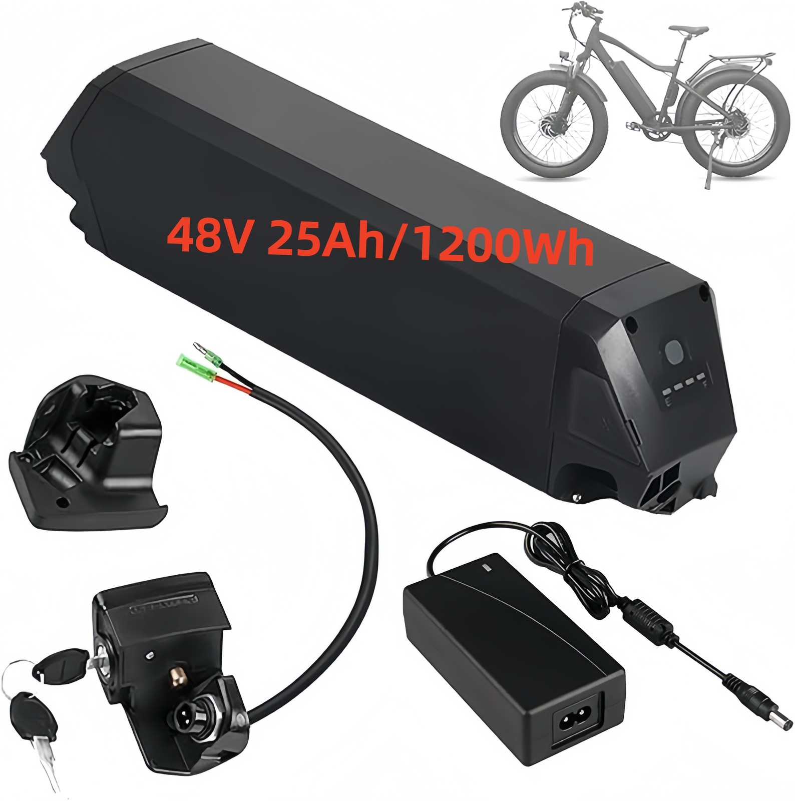 48v 25ah Electric Bike Replacement Battery Down Tube Lithium Battery For E-bike