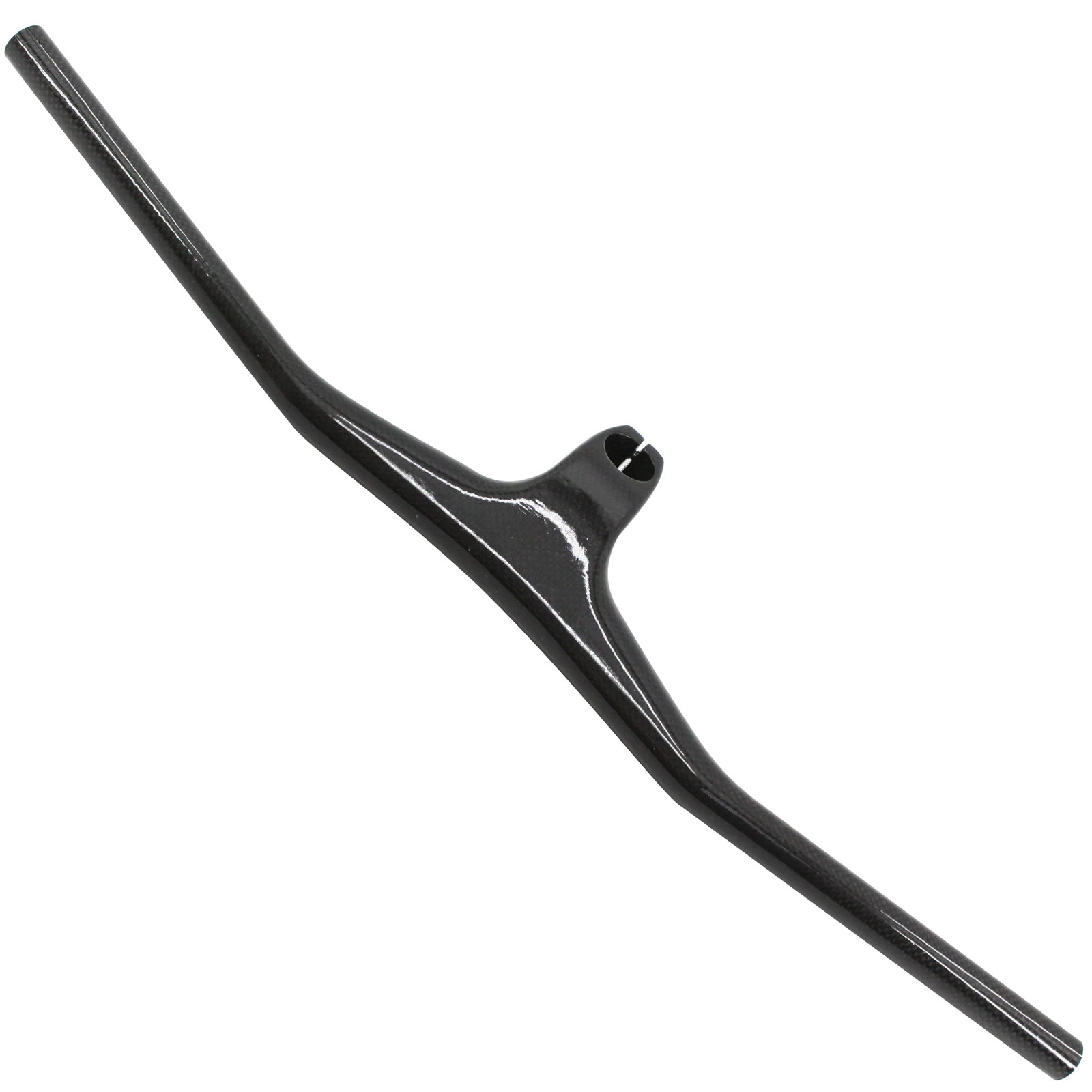 Mountain Bike Carbon Bicycle Handlebar and Stem Integrated Bar -17 Degrees Angle