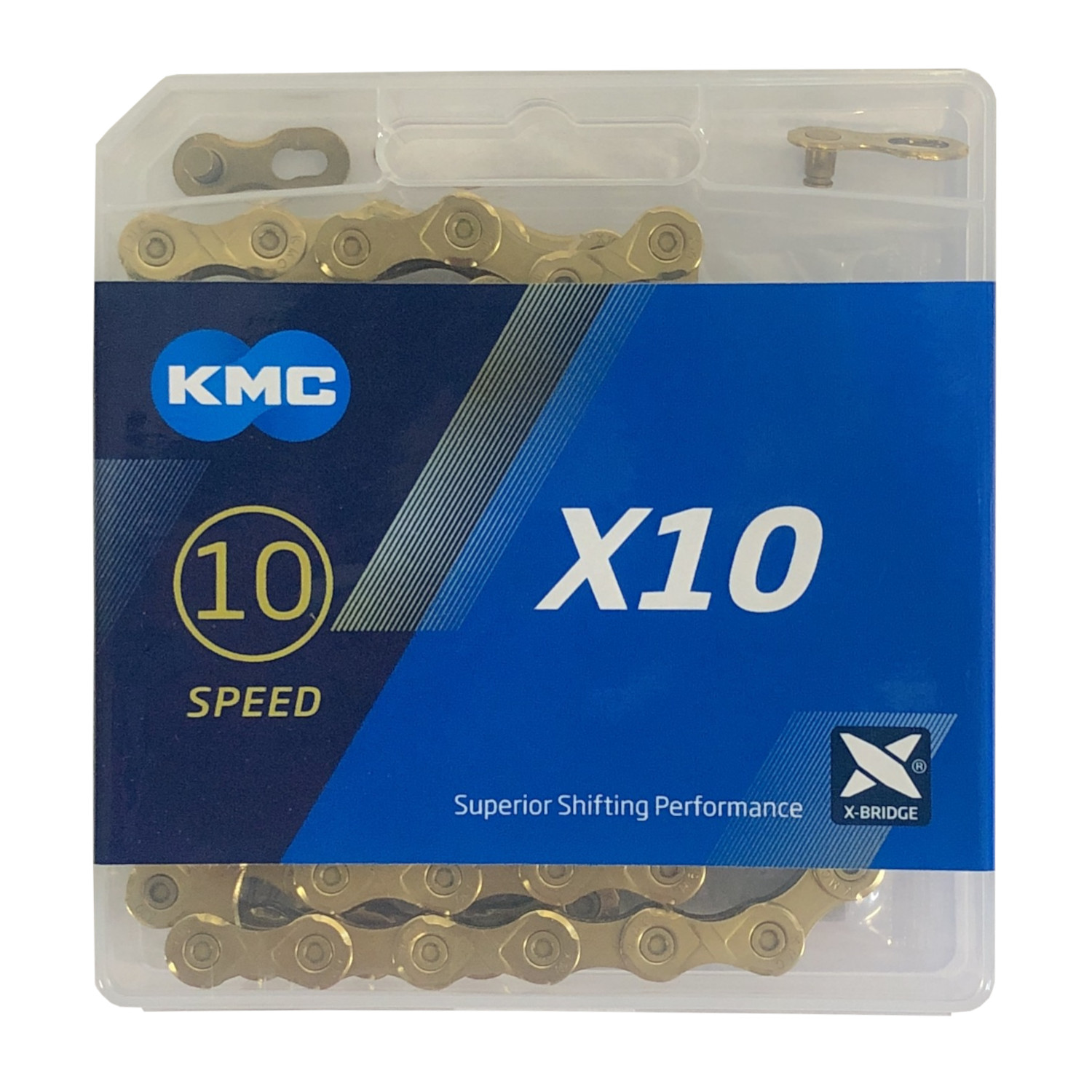 KMC X10 10 Speed Titanium/Gold Bike Stretchprf Chain fit Shimano SRAM Campagnolo