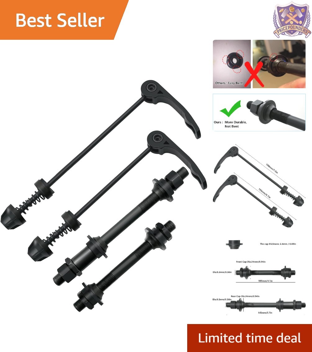 Bike Quick Release Axle Skewer Steel 27 Inch Hub Parts for Road Mountain Cycling