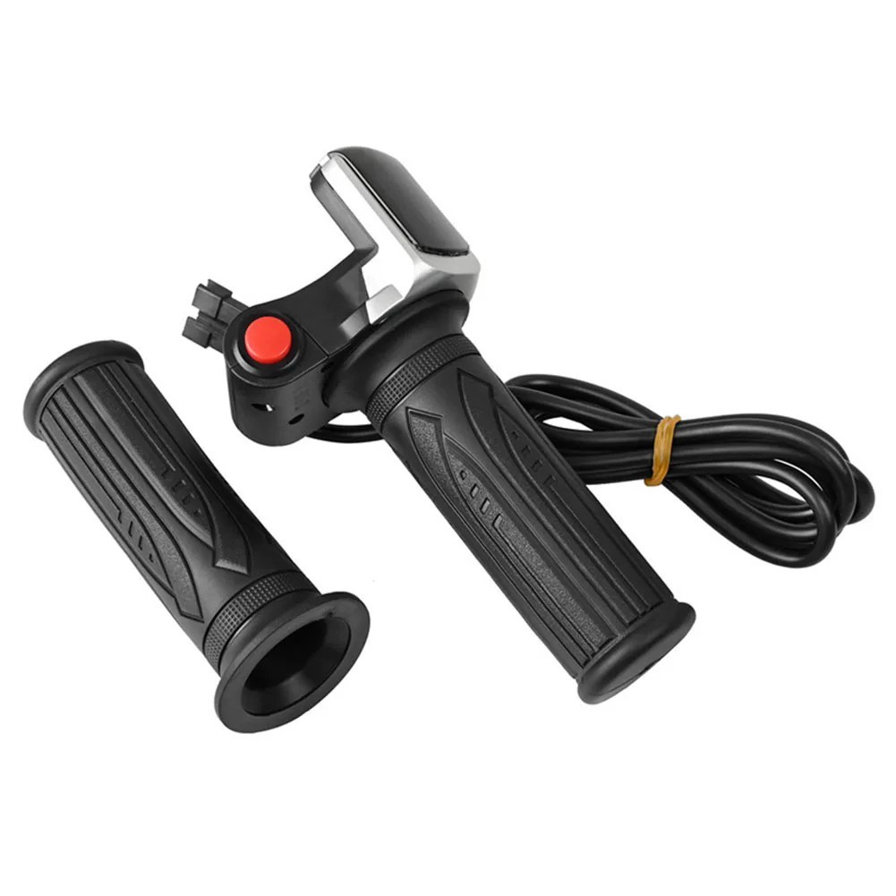 36V 48V E-Bike Throttle Accelerator Bicycle Grip Handlebar w/LED Display Scooter