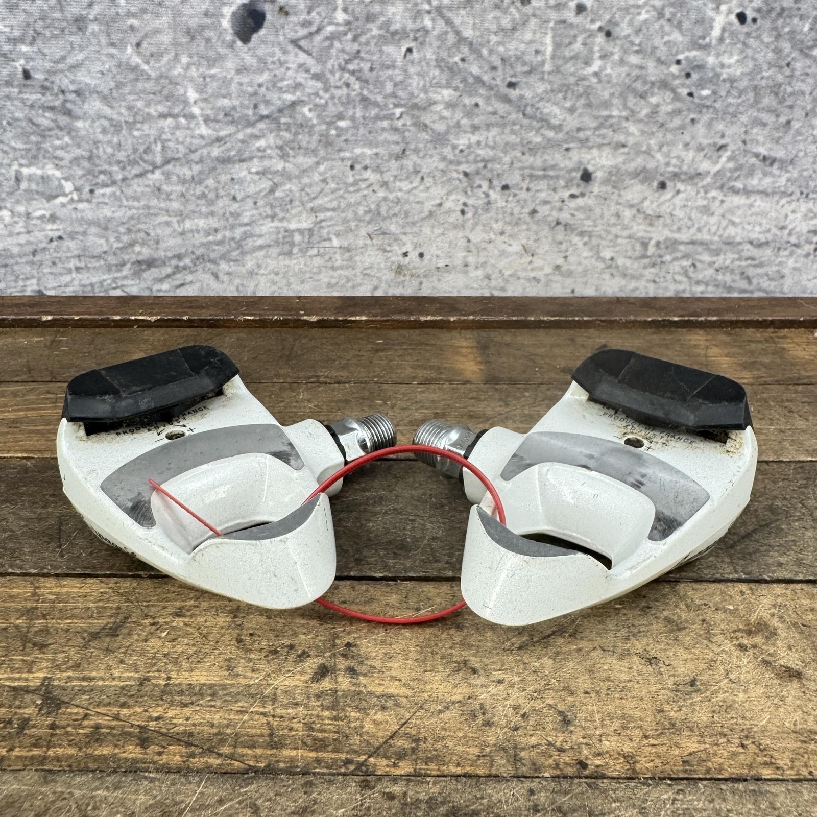 Vintage Campagnolo Pedals Clipless White 9/16 In Road Race Bike Pair Eroica