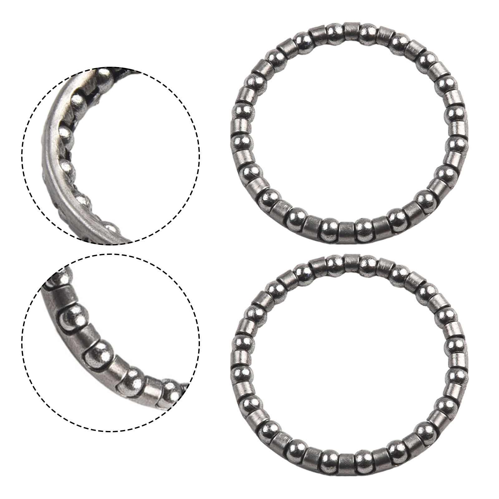 2Pcs 5/32 Bicycle Headset Caged Ball Bearing Set For MTB Bike Cycling 20 Balls