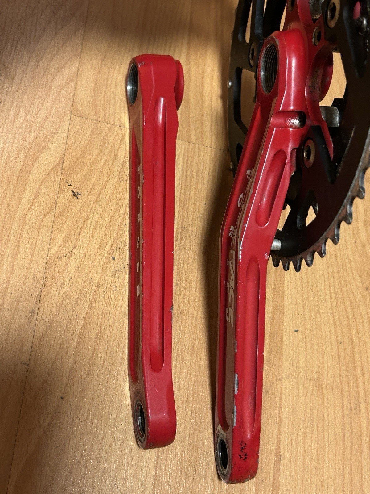 Vintage Race Face Turbine Forged Crankset RED 175mm 22 32 44T 8 Speed 90s MTB