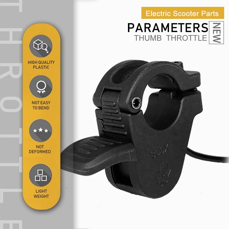E-bike Thumb Throttle 3Pin Waterproof SM Connector Electric Scooter Accelerator