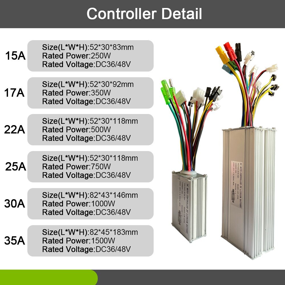 36V 48V 15-35A E-bike Controller Kit with Display for Electric Bike Parts
