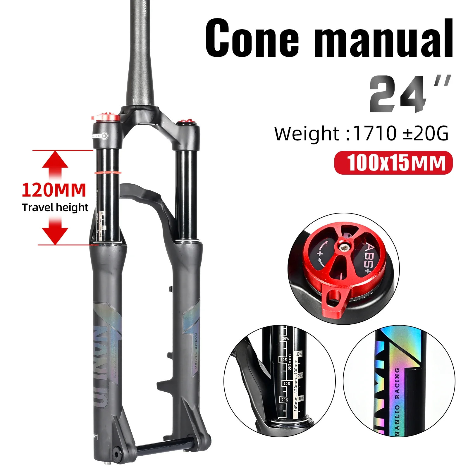 MTB Suspension Air Fork 20/24Inch Shoulder-Type Shock Mountain Bike Front Fork