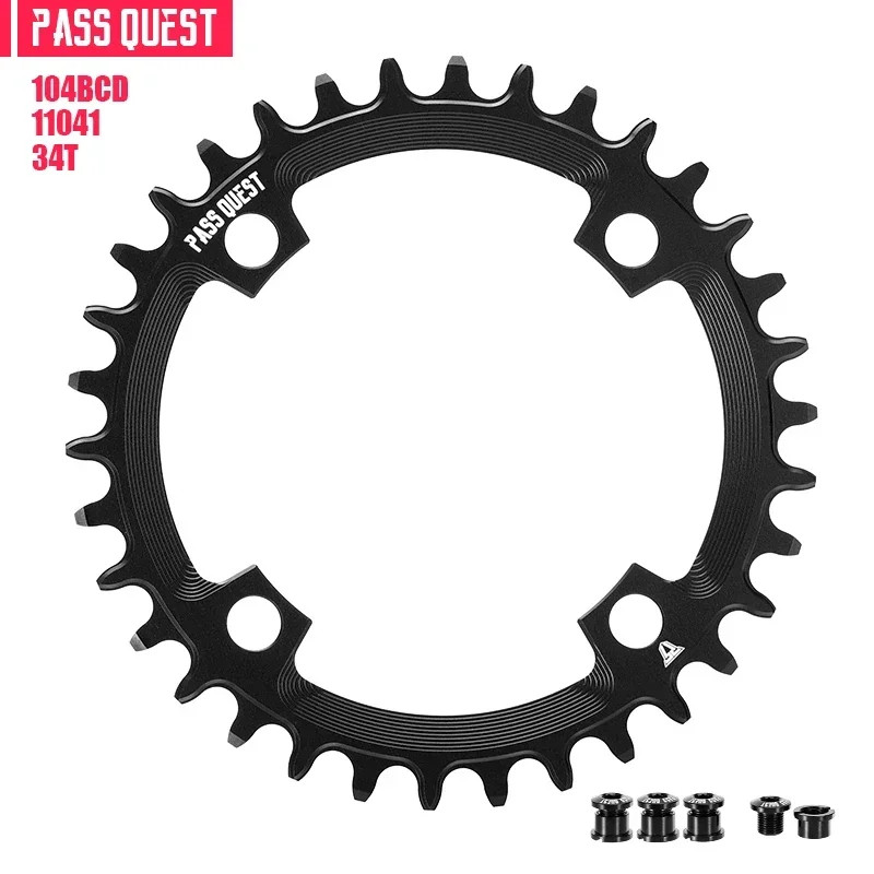 MTB Bicycle Round 104BCD Chainring 32T/34T/36T/38T/40T/42T/44T/46T/48T Plate