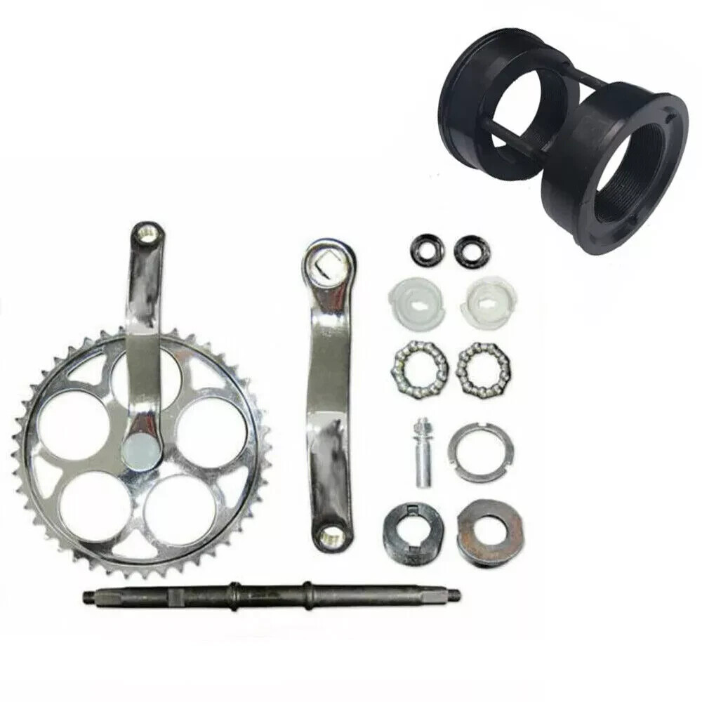CDHPOWER 44T Wide Crank Arm Assembly 3pcs – 2/4 stroke gas motorized bicycle& BB