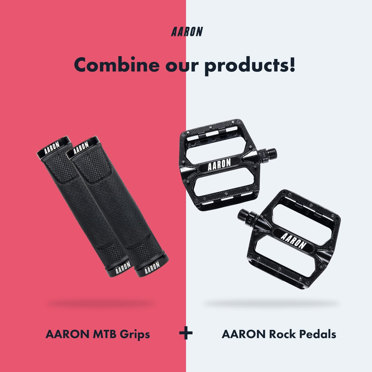 – Lock-on MTB Bike Grips – Non-Slip Rubber – Sporty and Trendy Design – Gel/w…