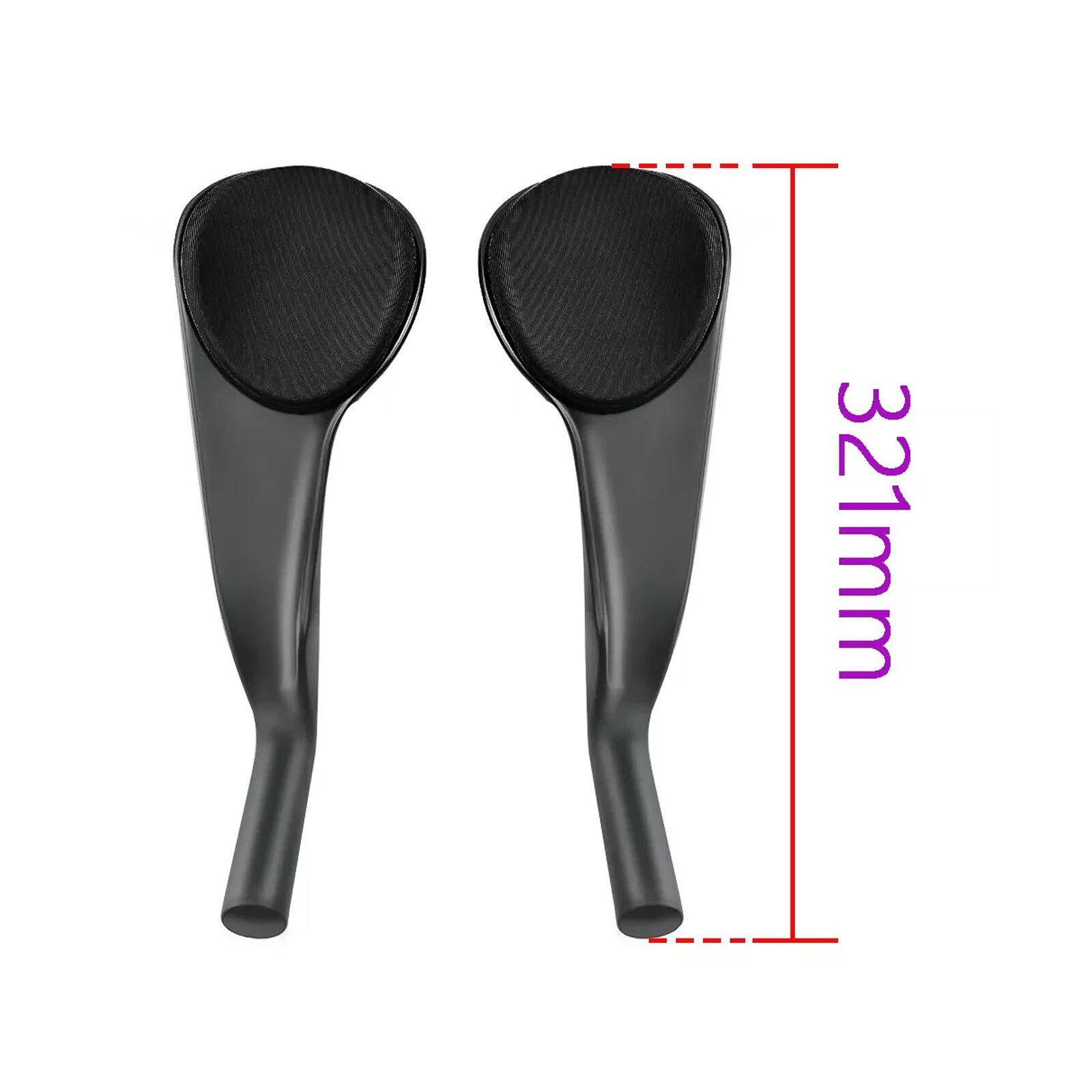 For BALUGOE Carbon Bicycle Rest TT Handlebar Time Triathlon Bike Extension Bar