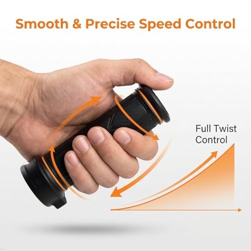 Electric Bike Full Twist Throttle, 12V-72V Waterproof Replacement Handlebar