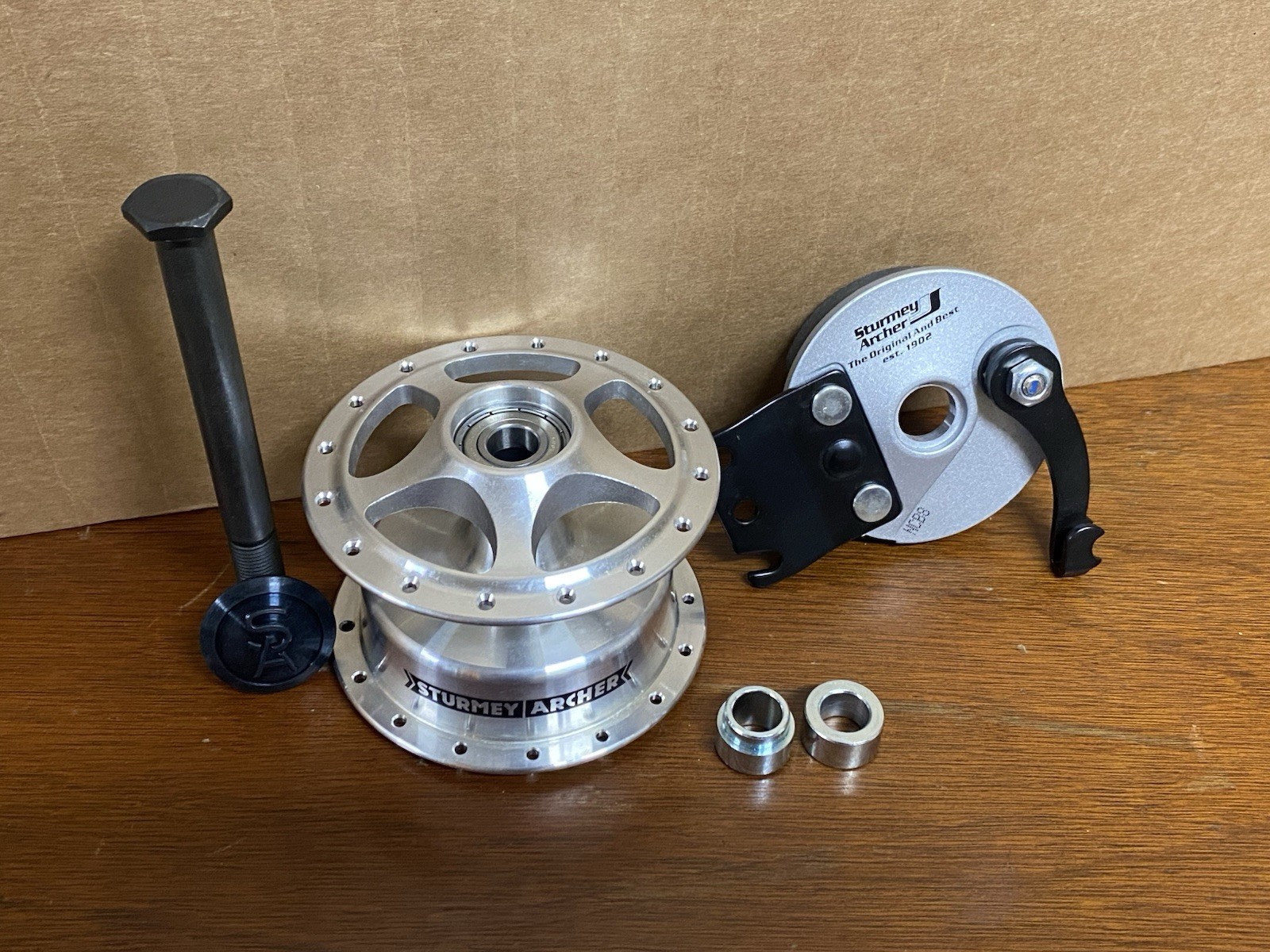 Sturmey Archer X-SD 70mm Front Drum Brake Hub Kit Solid Axle 32H Silver *Rare*